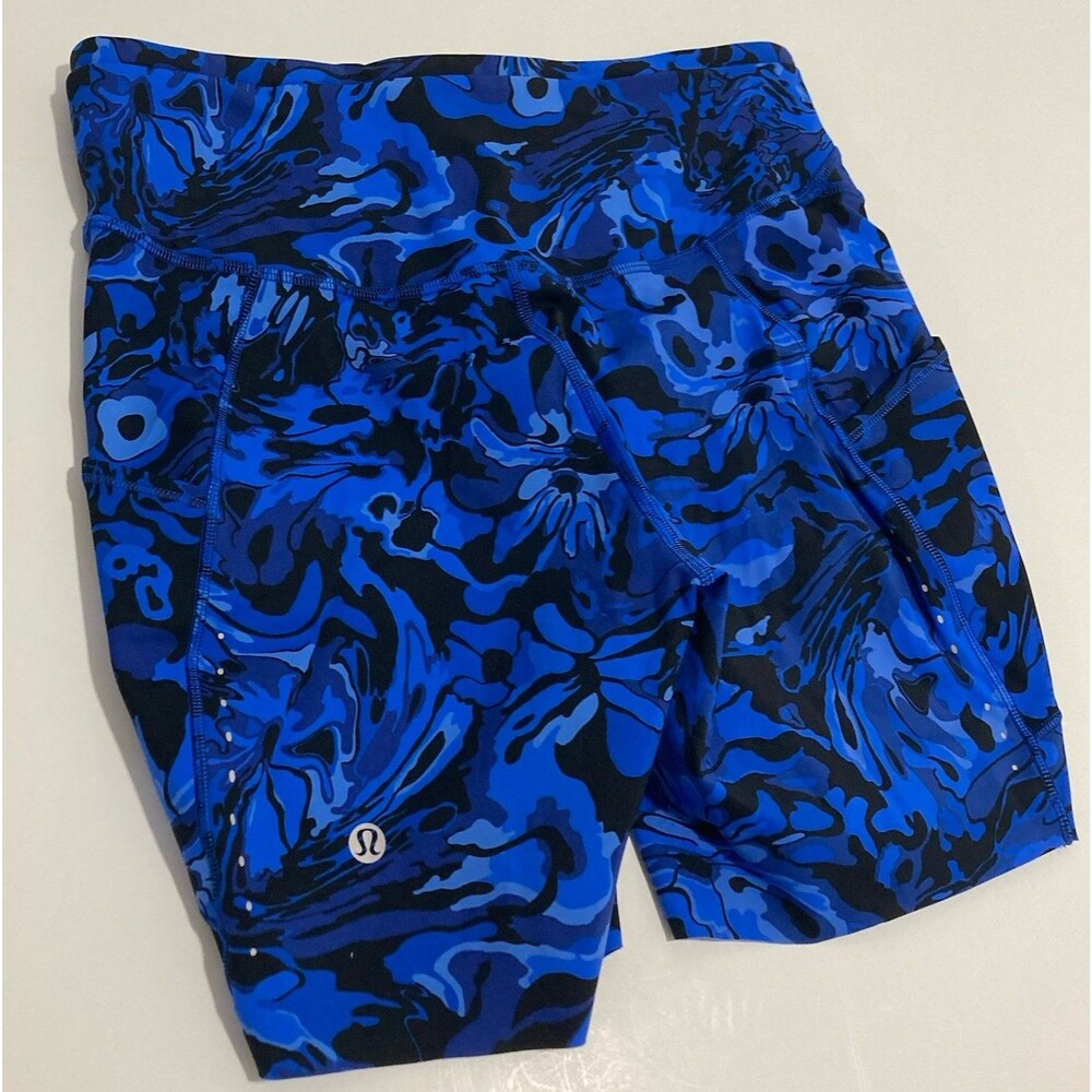 NWT Lululemon Size 8 Fast & Free HR Short 6” *Pockets Galactic Cobalt Blue - Picture 3 of 16